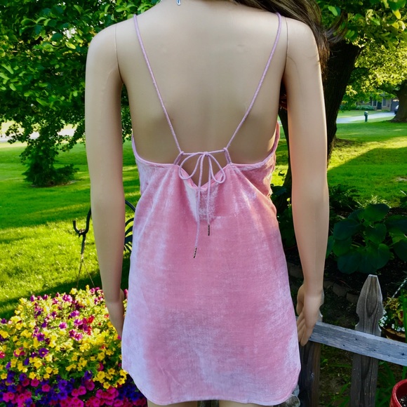 LIGHT PINK VELVET DRESS - Picture 9 of 9
